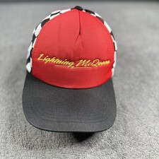 Lightning McQueen Red Black Black Snapback Kids Youth Cap Hat
