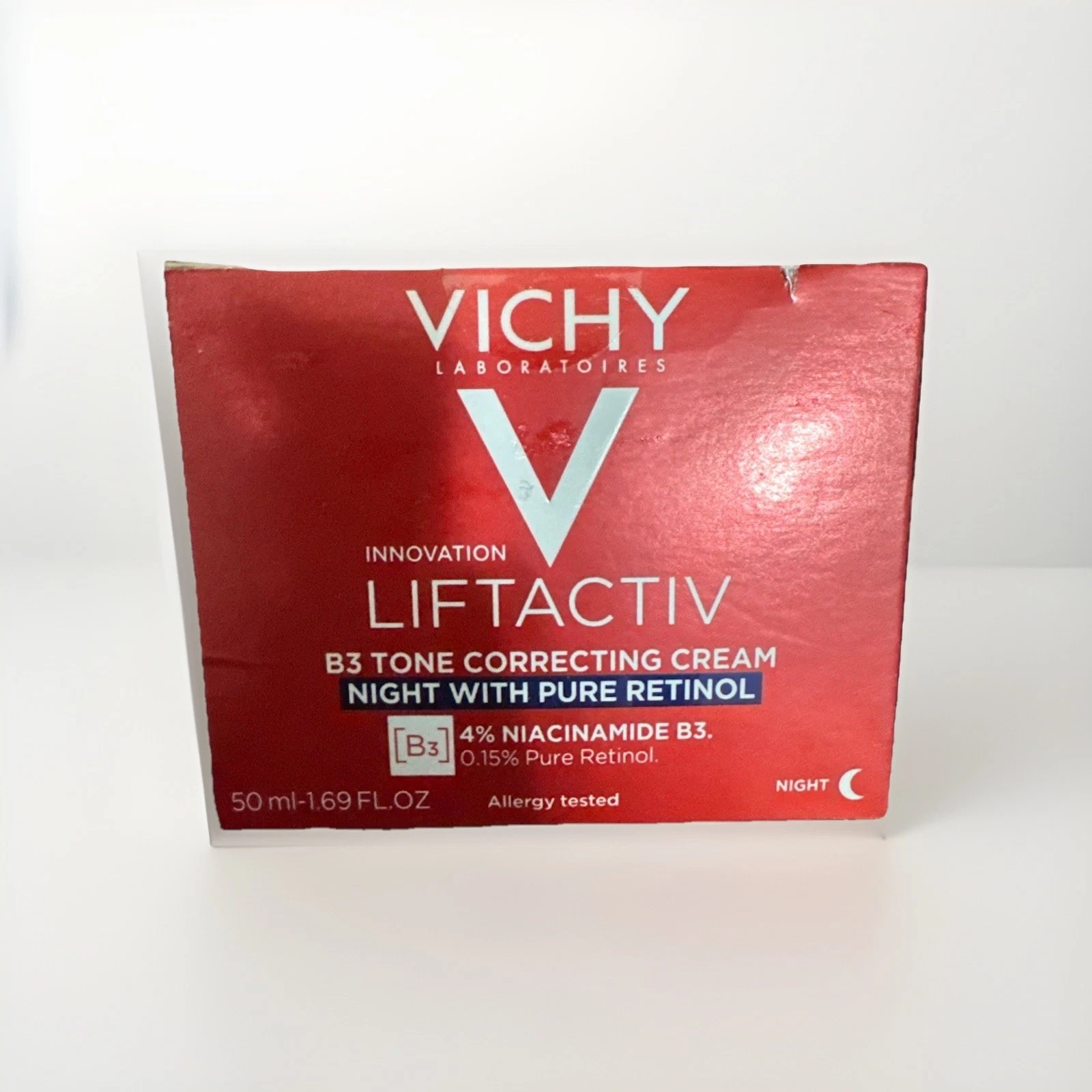 VICHY LiftActiv B3 Tone Correcting Cream with Retinol Night 1.69oz Exp 02/2027+