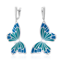 Ohrringe Silberohrringe 925 Silber Emaille HäNger Echtschmuck