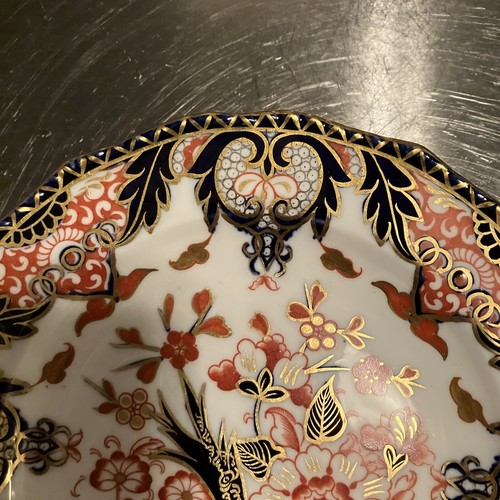 Royal Crown Derby KINGS 383 GADROONED EDGE PLATES c.1886 STAMP 8 3/4" Set of 2. - Bild 3 von 14