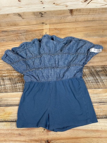 Circo Blue Girls S (6/6x) Blue Skirt Ruffle Stretchy Denim Pattern Dress Bottoms - Picture 4 of 4