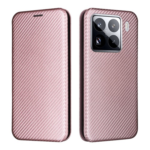 For Xiaomi 15 Pro, Luxury Flip Carbon Fiber Leather Wallet Card PC Case Cover - Picture 7 of 20
