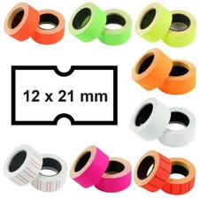 20 Rollen Preisetiketten Etiketten 12x21 mm für z.B. Preisauszeichner MX-5500