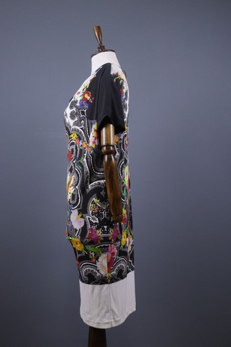 ETRO MILANO Multicolor Abstract Art Short Sleeve A-Line Knee Dress Size 44 - Picture 8 of 13