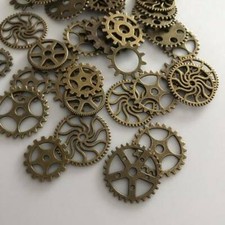 Steampunk Charms Cogs Gears Charms Tibetan Silver Bronze Mix Connectors 50g D13