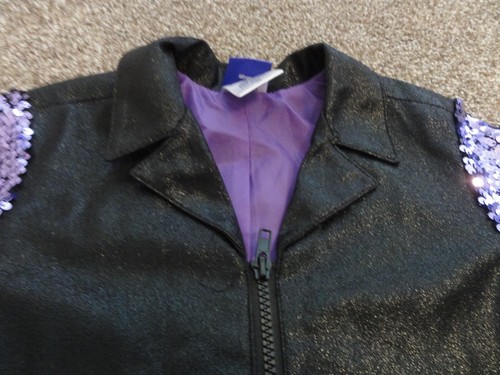GIRLS DISNEY DESCENDANTS 3 SEQUIN SPARKLY JACKET BLAZER SIZE 6/6X - Picture 2 of 10