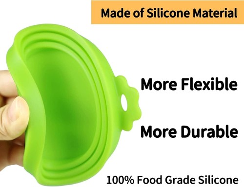 4 Pcs Pet Food Can Covers Lids Fit All Standard Size Dog & Cat Can Tops BPA Free - Picture 9 of 9