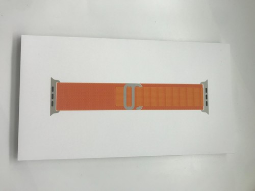 NEUF dans sa boîte Apple Watch authentique originale 44 mm 45 mm 49 mm boucle alpine orange grande - Photo 1 sur 5