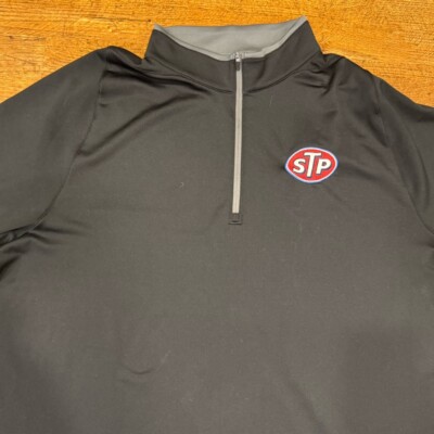 Nike STP Oil Racing Black 1/4 Zip Golf Pullover Sweater Sweatshirt Men's 2XL