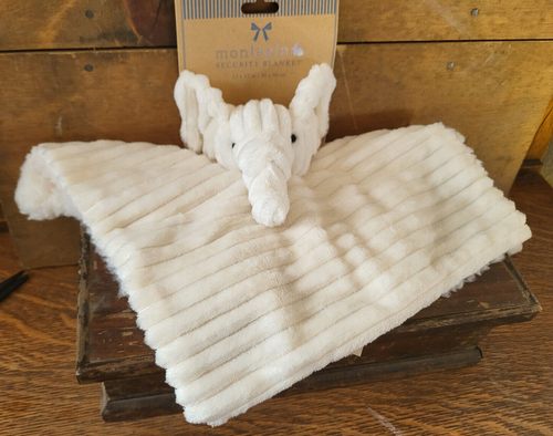 Monlapin Baby Lovey -Security Blanket - Elephant - New With Tags - Cream Color - Picture 2 of 6