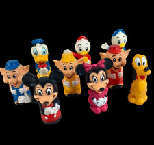 Mickey Minnie Disney Figures Vintage Lot 9 Donald Pluto Pencil Cake Toppers