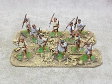 28mm Ancients metal GREEK LIGHT INFANTRY x10 with JAVELINS Well Painted 20702