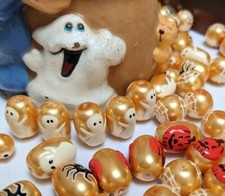 Halloween Beads Glass Beads for Jewelry Making Spider Web Ghost Pumpkin 20 pcs