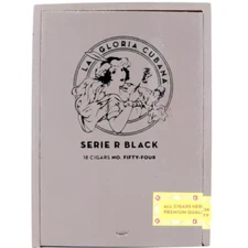 La Gloria Cubana Fifty-Four Serie R Black Wooden Cigar Box 6.5" x 4.75" x 3.75