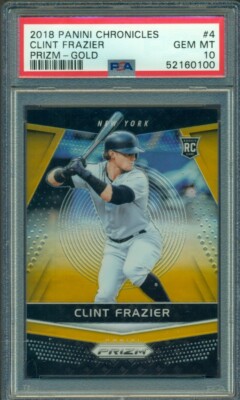 2018 PANINI CHRONICLES GOLD PRIZM REFRACTOR CLINT FRAZIER #4 03/10