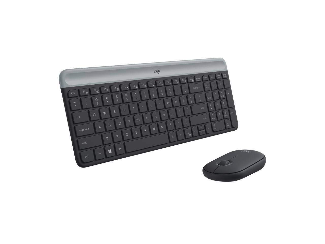 Комбинированная беспроводная клавиатура и мышь Logitech MK470 Slim - Современная компактная компоновка, U