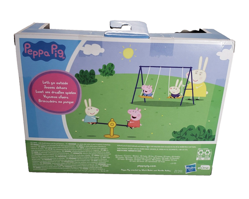 NEW Peppa's Club Peppa Pig Outside Fun Playset Swing Set Teeter-Totter Hasbro - Picture 4 of 4
