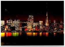 Vintage  Postcard, 1981"FANTASTIC NIGHT SKYLINE OF  SF"     PC0591