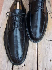 JOHNSTON MURPHY Mens Casual Dress Shoes Black Leather Split Toe Oxfords Size 10M