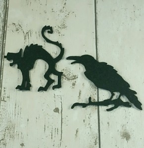 Détails Sur 8 Feutre Noir Des Corbeaux Chats Découpées Halloween Applique Bunting Embellissements Afficher Le Titre Dorigine