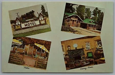 Oakhurst CA Holiday Village Motel State Hwy 41 Roadside c1960 Postcard