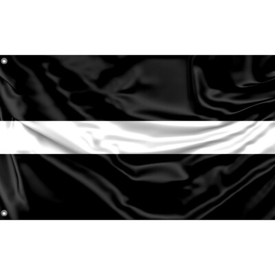 Black Latvia Flag | Fahne Unikales Design 90x150Herg. in EU