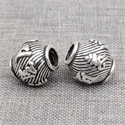 Sterling Silber Buddhismus Om Mani Padme Hum Perlen f��r Armband