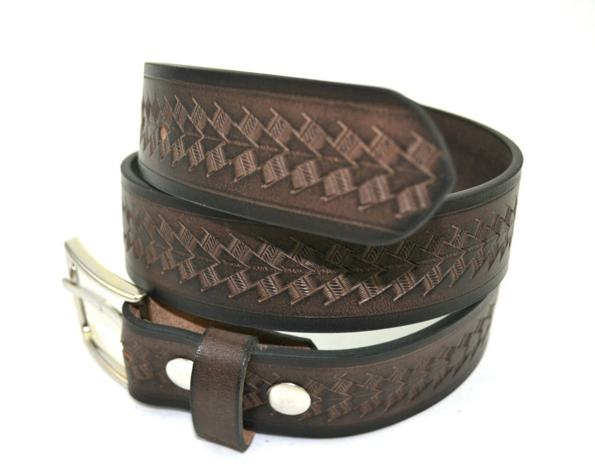 Men s Designer Brown Color Changeable Buckle Leather Belt eBay