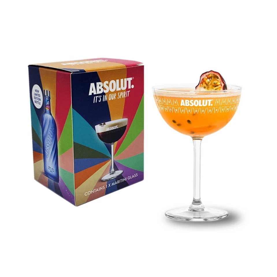 Absolut Vodka Martini Glass x 4 - 22cl 220ml Limited Edition Gift Box Brand New - Image 3 of 4