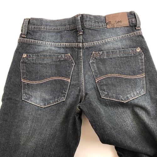Lee Boy Jean 14regular Dark Blue Slim Straight Leg Adjustable Waist Band - Picture 4 of 6