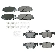 Akebono ProACT Ultra Front and Rear Ceramic Brake Pads Kit for Honda Civic FWD