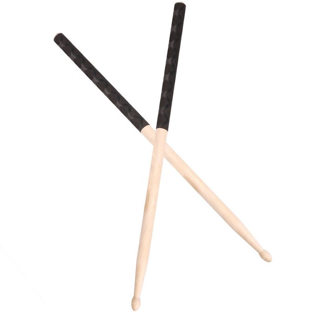 2 Pair of Mr.Power Black Drum Stick Grips Soft Tip Antislip Drumsticks