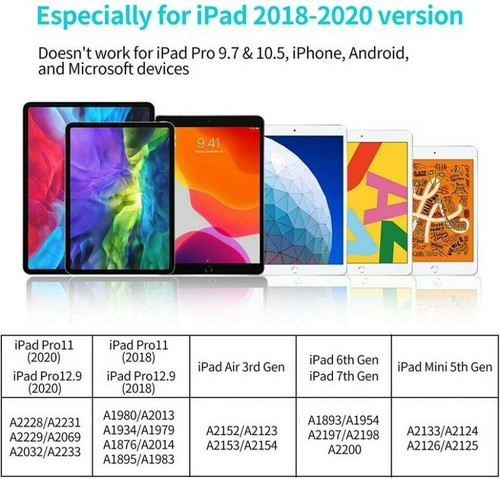 For Apple iPad 7th 8th Generation Palm Rejection Stylus Apple Pens Pencil Stylus - Picture 2 of 14