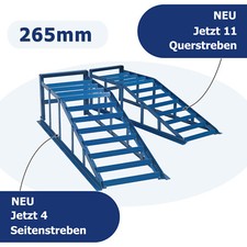 2x Auffahrrampe Auto Rampe Blau Auffahrschiene Fahrzeugrampe Unterstellbock 2T