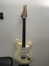 Optek Fretlight 500 Series White Pearl Pickguard Electric Guitar