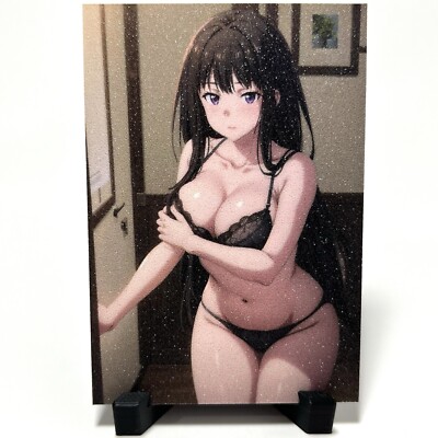 Lycoris Recoil Takina Inoue Sexy Hot Anime Waifu Girl Goddess Glitter Art Card
