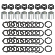 Skateboard Truck Hardware Kit, Lock Nuts Axle Washers Spacer Speed Rings, Black