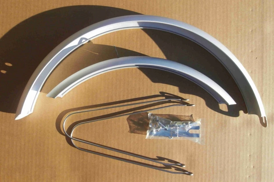 Garde Boue Aluminium roue 20" AV & AR 50mm complet  velo pliant et autres - Photo 1/4