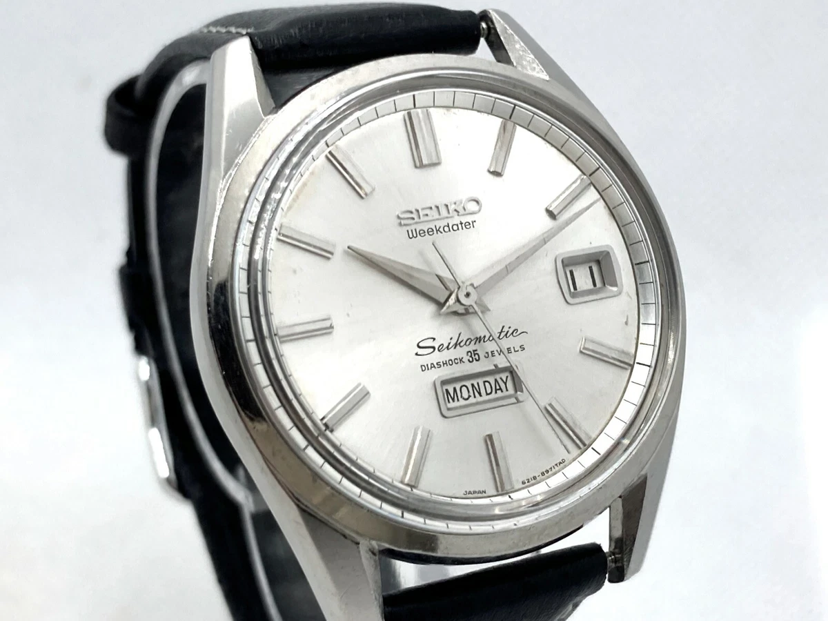SEIKO Seikomatic Weekdater Diashock 35 Jewels Wristwatch Automatic 6218 8971