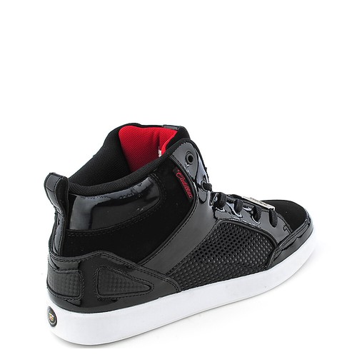 Nuove scarpe da basket GM Cadillac Hi Top da uomo sneakers in pelle nera taglia US 8 - Foto 4 di 4