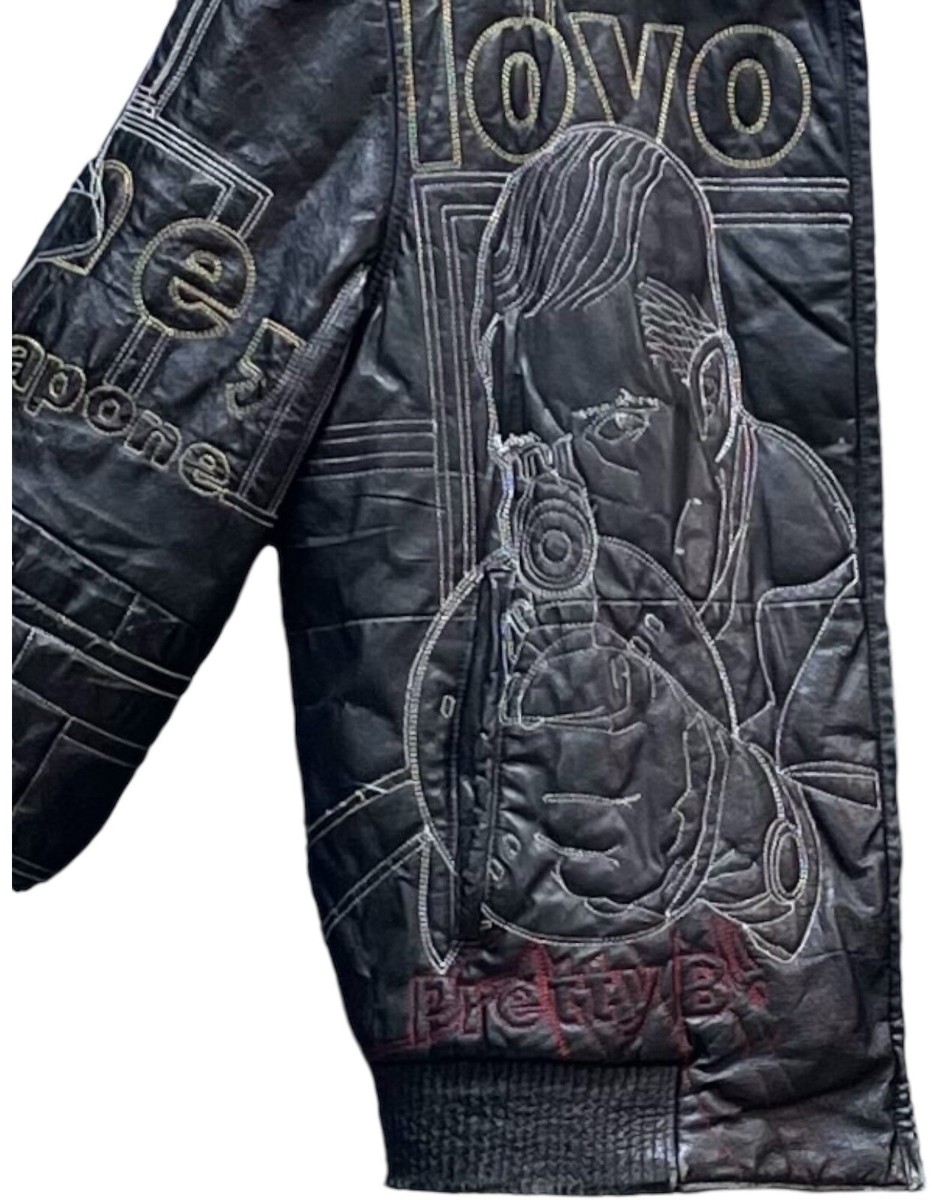 Vintage Leather Jacket Size 4XL Embroidered Stitched Vintage Leather Jacket Size 4XL Embroidered Stitched