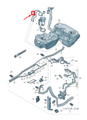 NEW AUDI A4 AVANT B8 FUEL RETURN LINE 8K0201227D ORIGINAL NO DUTY TO  