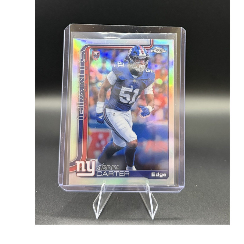 Abdul Carter 2025 Topps Chrome Rookie Silver Refractor #350 New York Giants NFL