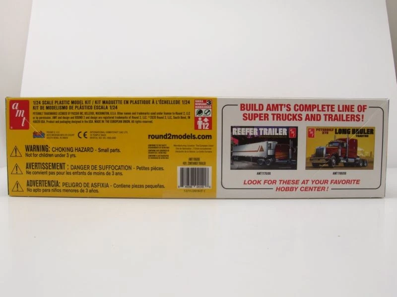 Trailer Rimorchio 40' Semi Container Kit Modellismo Plastica Auto 1:24 AMT - Immagine 2 di 4