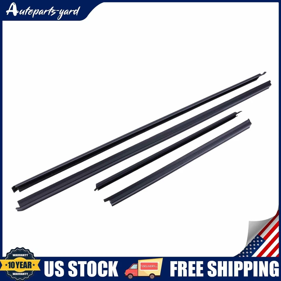Window Glass Seals Door Belt Weatherstrip for Nissan Pathfinder 3.0L 1987-1995 - Image 2 of 4