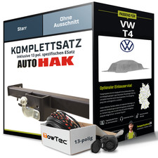 Für VW T4 Pritsche Anhängerkupplung starr +eSatz 13pol 07.1990-07.1998 NEU