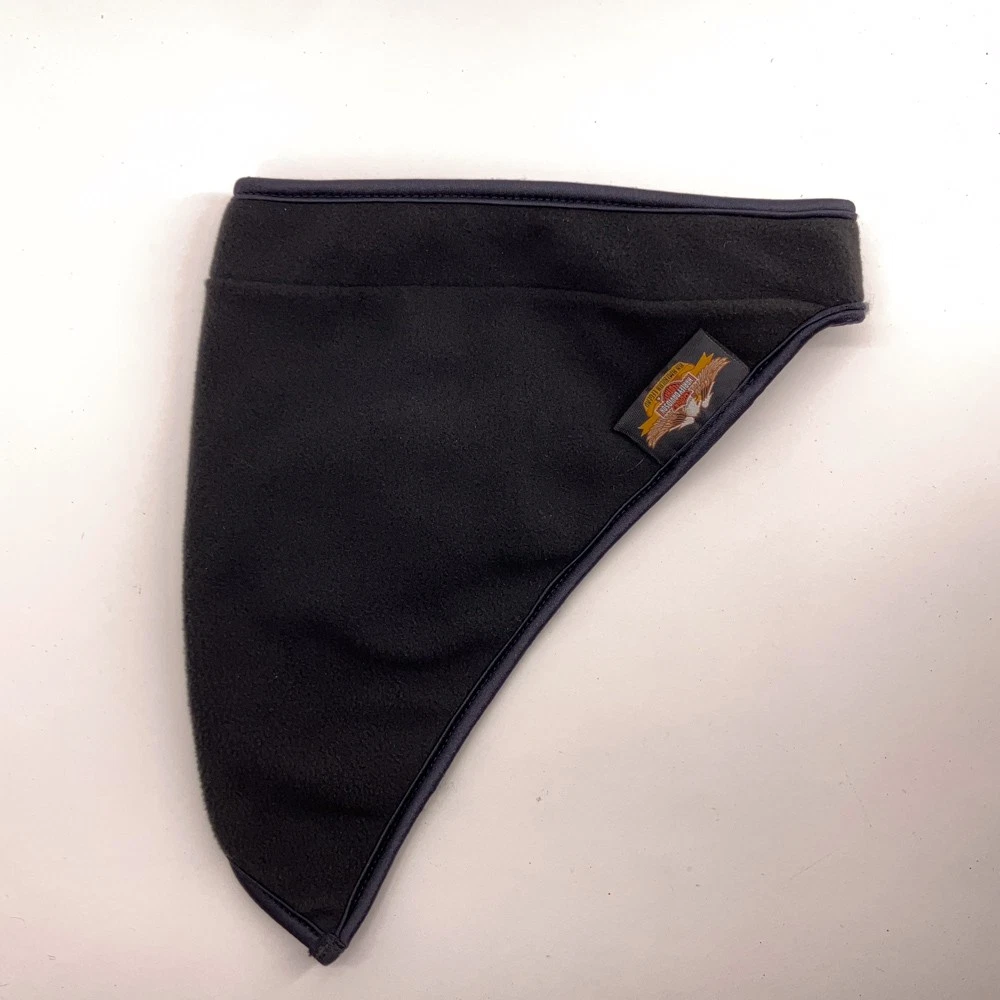 Harley Davidson Motorcycle Made USA Black Fleece Face Covering Adjustable