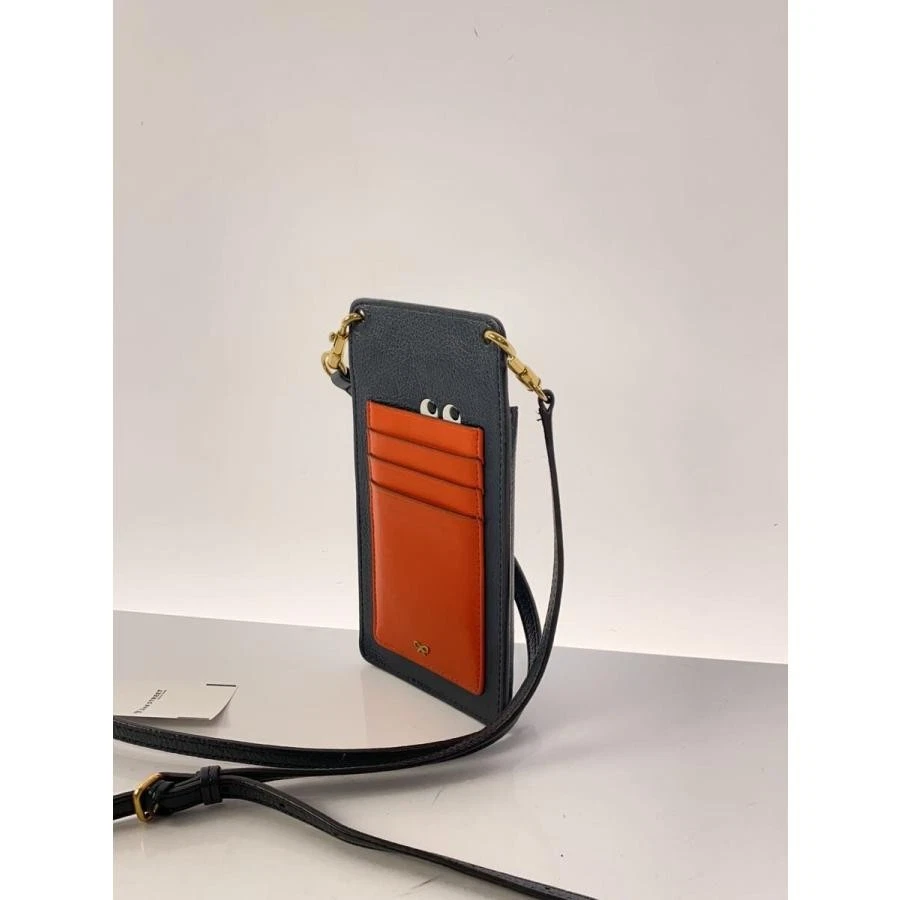 Auténtico bolso de hombro Anya Hindmarch herrajes dorados cuero negro/naranja 124270K Foto 2 de 4