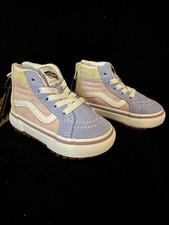 VANS Baby Sk8-Hi Zip High Top Sneakers US 4 Suede Colorblock Lace/Zip