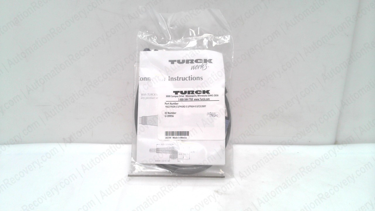 TURCK YBZ2-PSG4-0.3/PKG4Z-0.3/PSG4-0.3/CS12697, SPLITTER,U-39956, NEW #338740